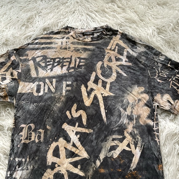 NWOT VS x BALMAIN Limited Edition Colab Oversized Dress Tee - Picture 2 of 8